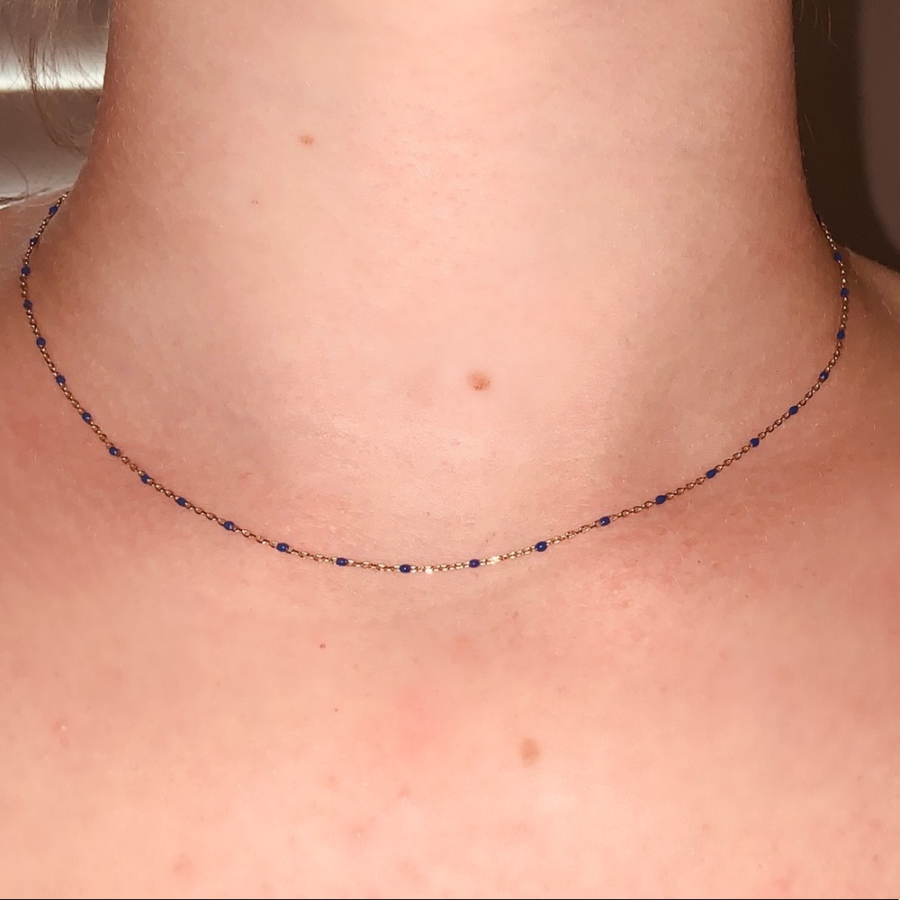 Gold and Blue choker